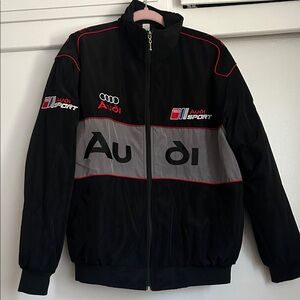 Black & Gray Men's Racing Jacket